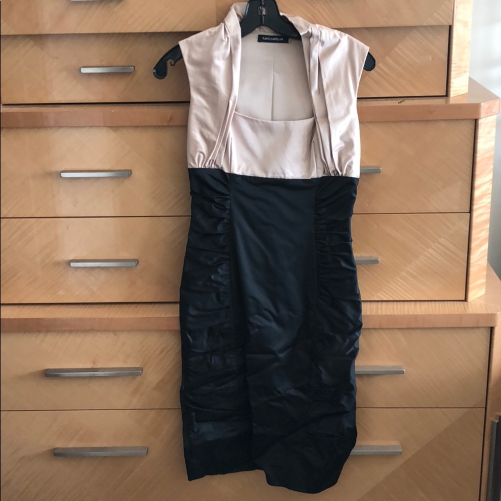 Sleeveless midi cocktail dress